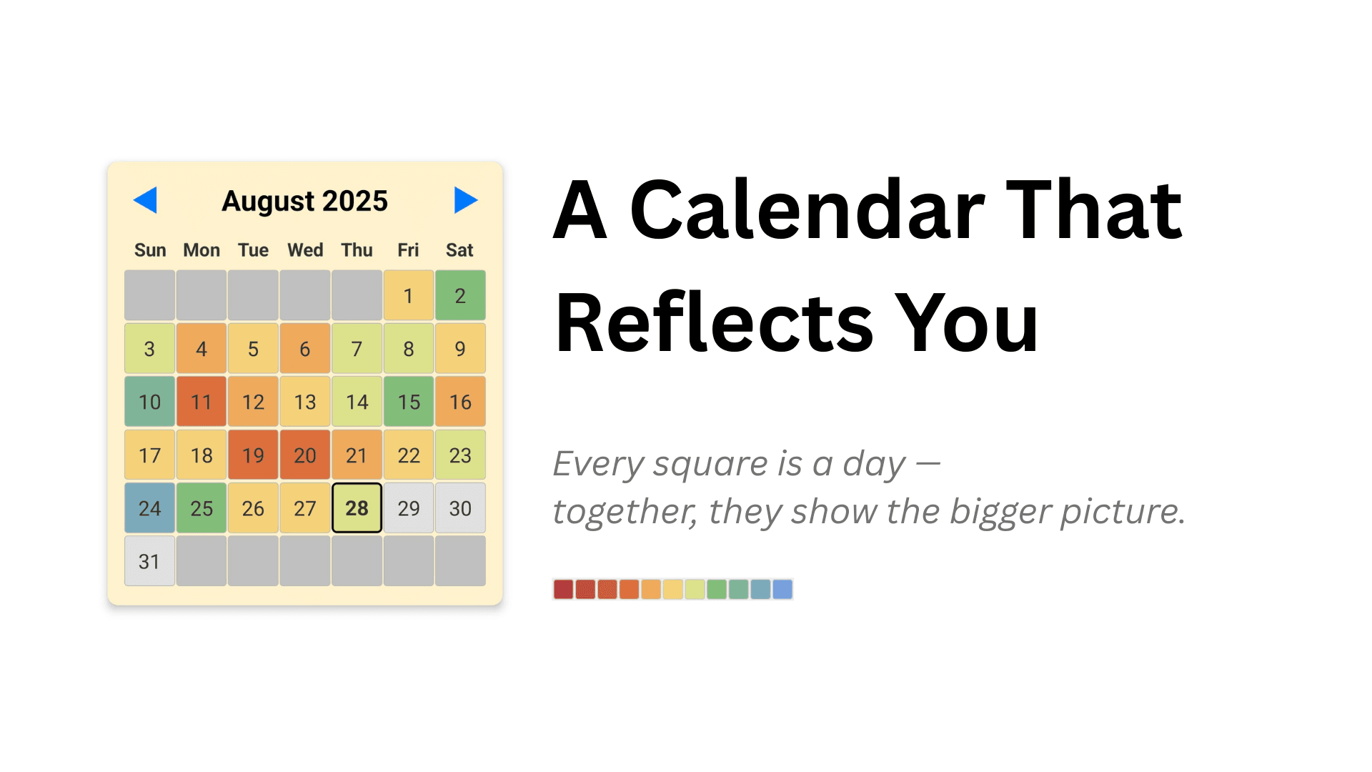 A Calendar That Reflects You